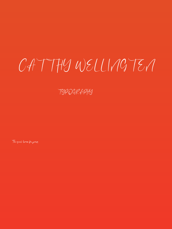 Catthy Wellingten Poster