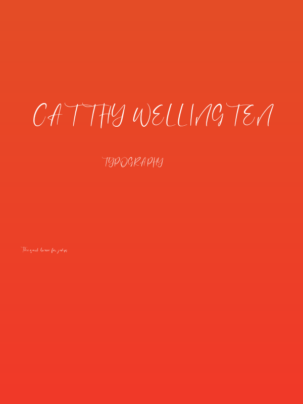 Catthy Wellingten Poster