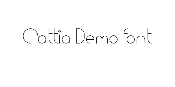 Cattia Demo font Logo