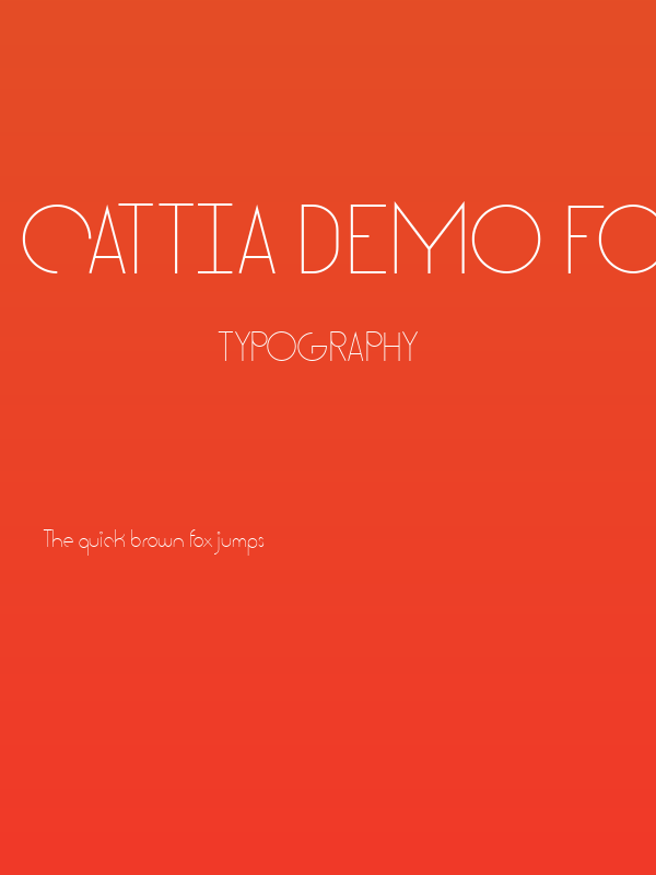 Cattia Demo font Poster