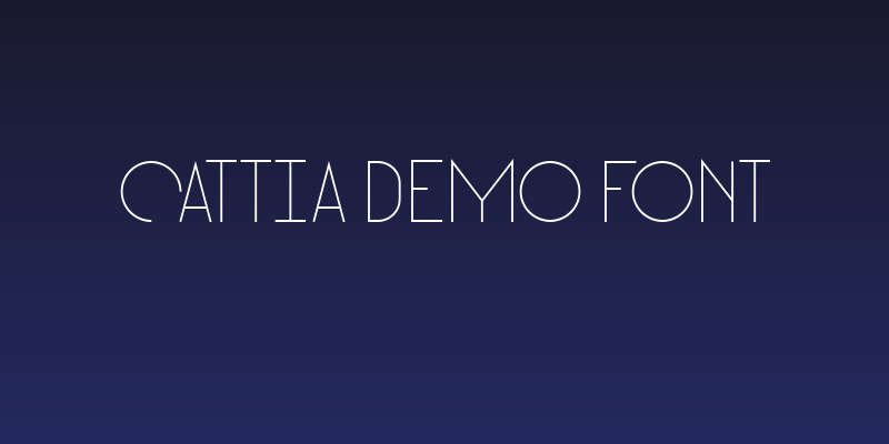 Cattia Demo font Social Header