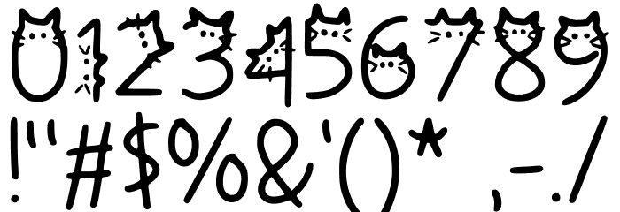Cattie Regular Font OTHER CHARS