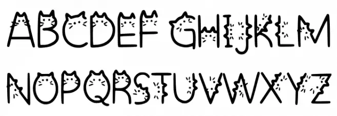 Cattie Regular Schriftart Groß