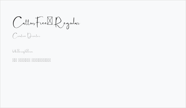 CattusFree-Regular Business Card