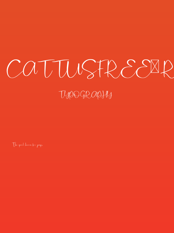 CattusFree-Regular Poster