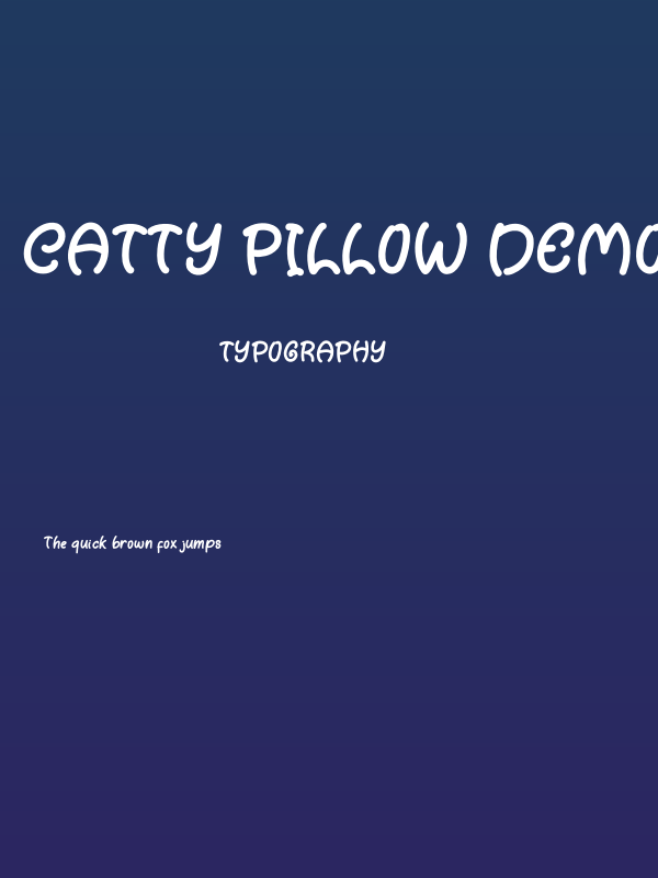 Catty Pillow Demo Poster