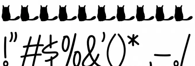 CattyLines-Medium Font OTHER CHARS
