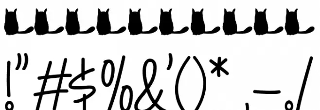 CattyLines Medium Font OTHER CHARS