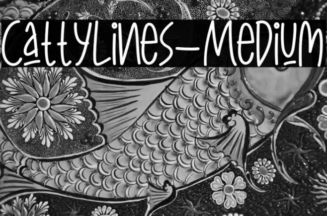 CattyLines-Medium Font examples