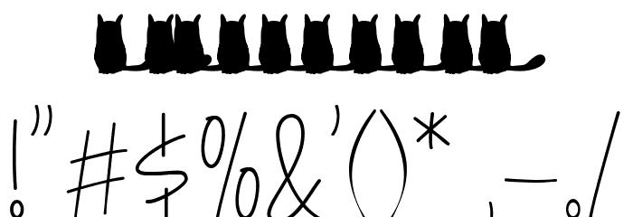CattyLines Thin Font OTHER CHARS