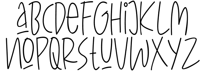CattyLines Thin Font LOWERCASE