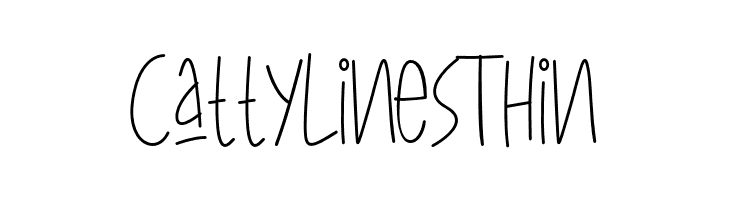 CattyLinesThin  Скачать бесплатные шрифты