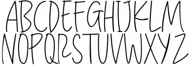 CattyLinesThin Font Litere mari