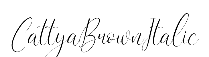 Cattya Brown Italic  Fuentes Gratis Descargar