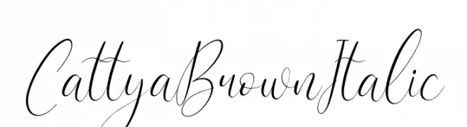 Cattya Brown Italic  Frei Schriftart Herunterladen