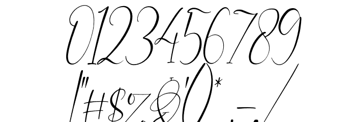 Cattya Brown Italic Font OTHER CHARS