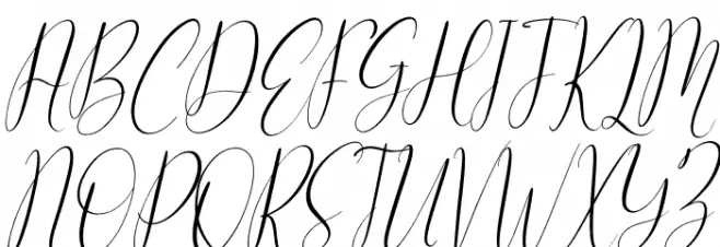 Cattya Brown Italic 字体 大写