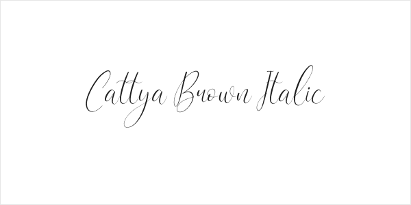 Cattya Brown Italic Logo