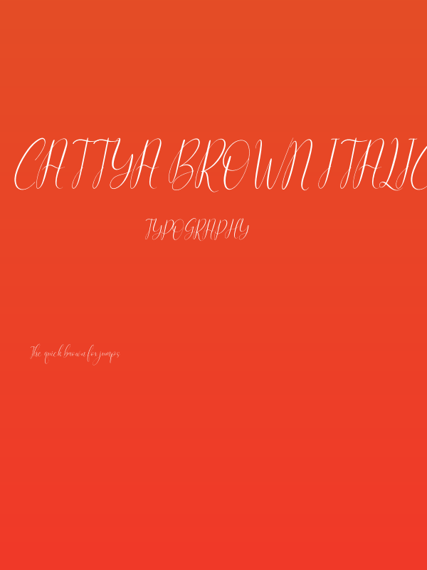Cattya Brown Italic Poster
