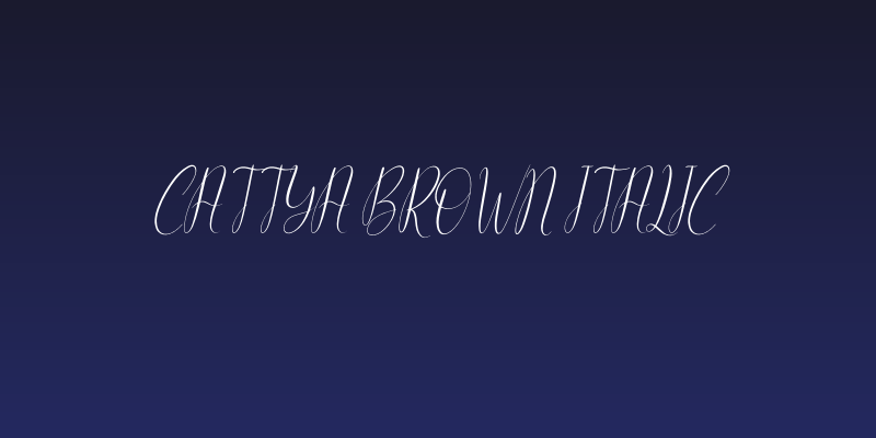 Cattya Brown Italic Social Header