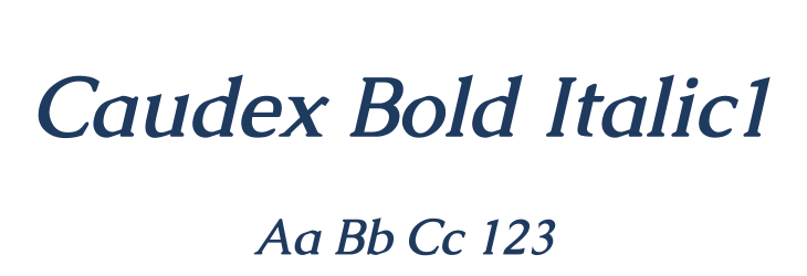Caudex Bold Italic1 Font Preview