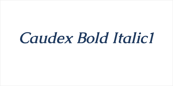 Caudex Bold Italic1 Logo