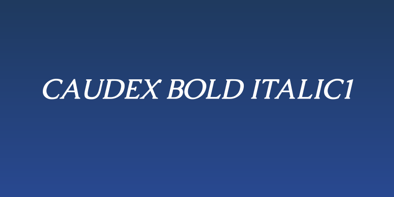 Caudex Bold Italic1 Social Header