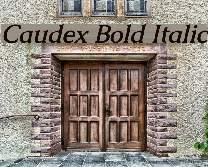 Caudex Bold Italic Font examples