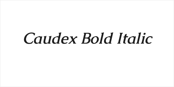 Caudex Bold Italic Logo