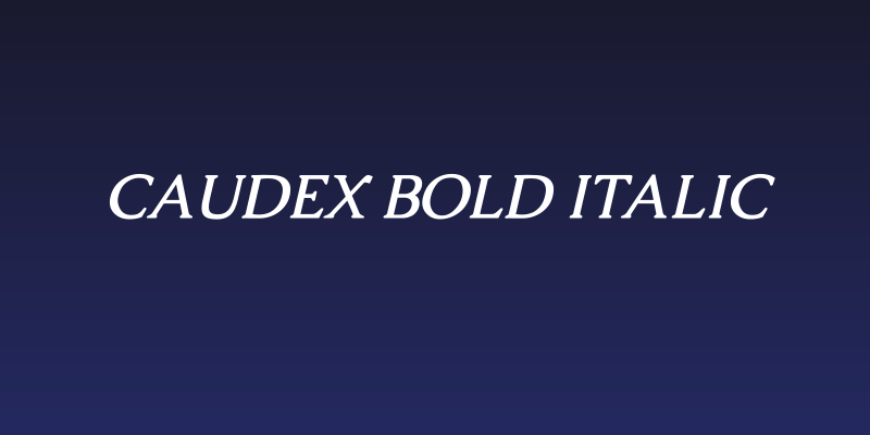 Caudex Bold Italic Social Header