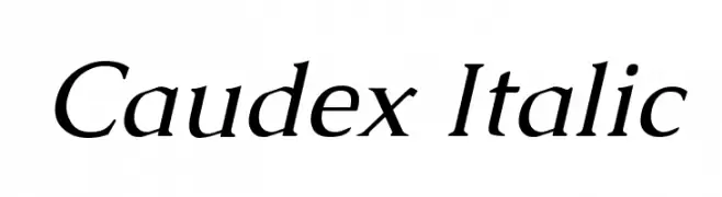 Caudex Italic  Free Fonts Download