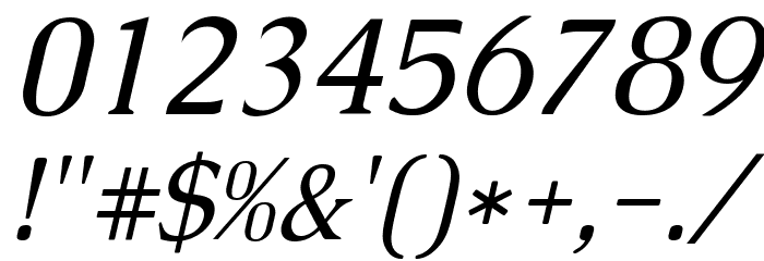Caudex Italic Font OTHER CHARS