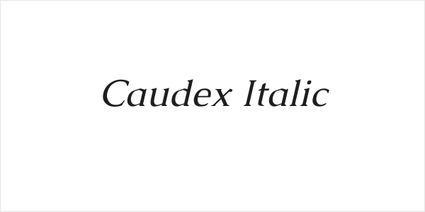 Caudex Italic Logo