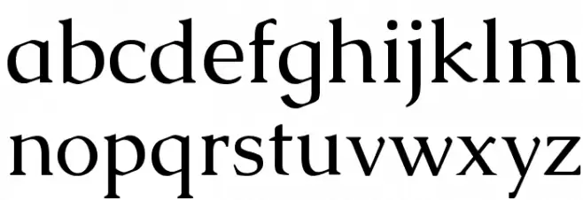 Caudex Schriftart Kleinbuchstaben