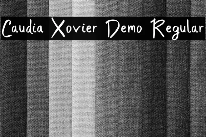 Caudia Xovier Demo Regular フォント examples