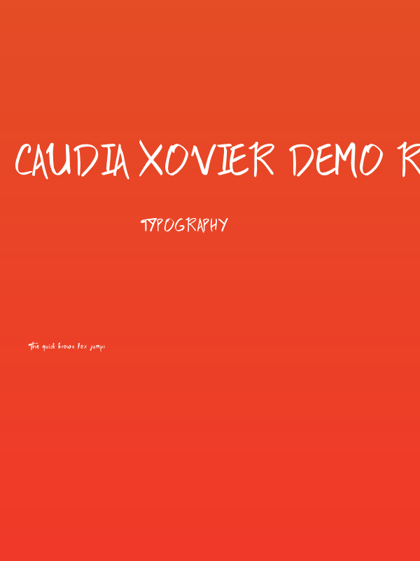 Caudia Xovier Demo Regular Poster