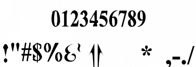 Cauldron Medium フォント その他の文字