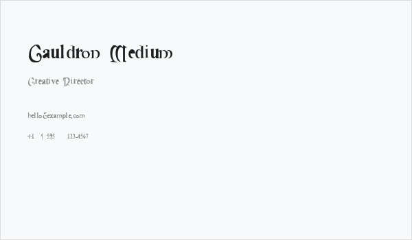 Cauldron Medium Business Card