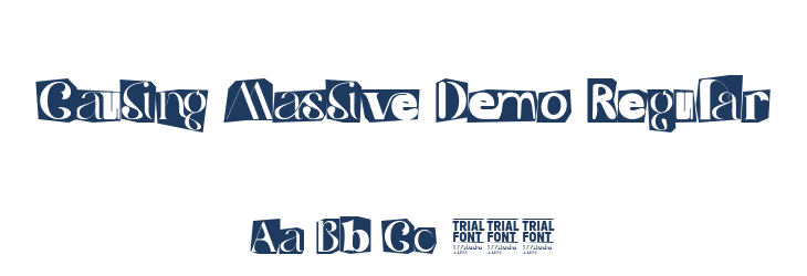 Causing Massive Demo Regular Font Preview
