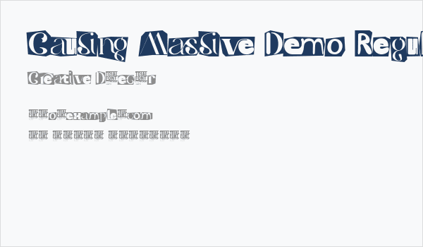 Causing Massive Demo Regular Business Card