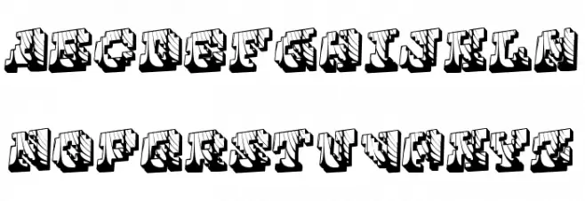 Cauterise خط أحرف كبيرة