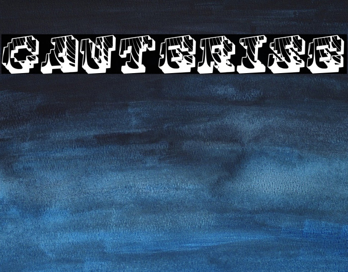 Cauterise Font examples
