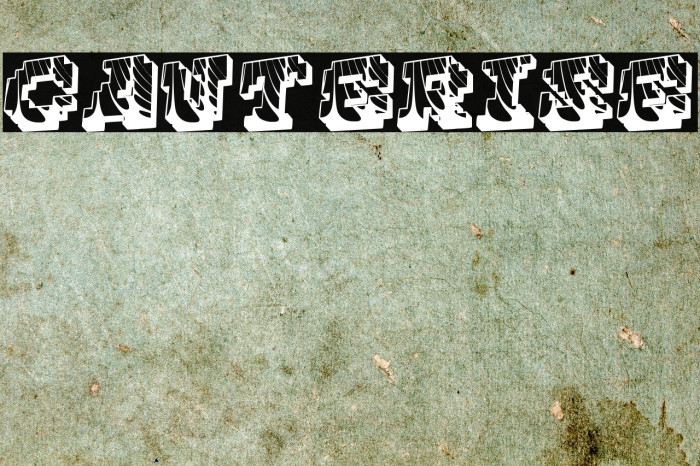 Cauterise Font examples