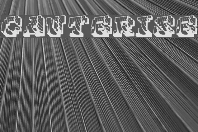 Cauterise Шрифта examples