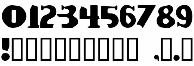 Cauterize Font OTHER CHARS