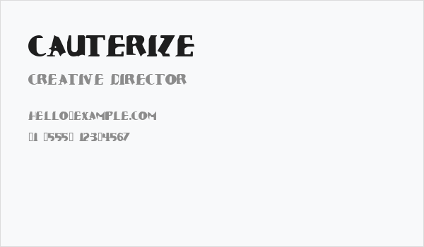 Cauterize Business Card