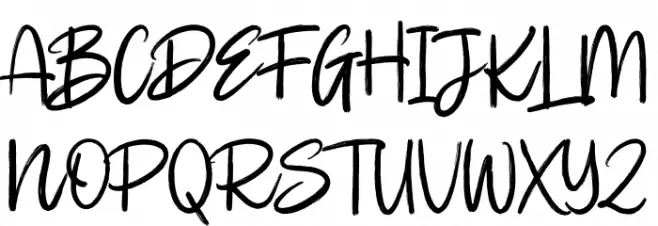 Cautions Brush Шрифта ВЕРХНИЙ