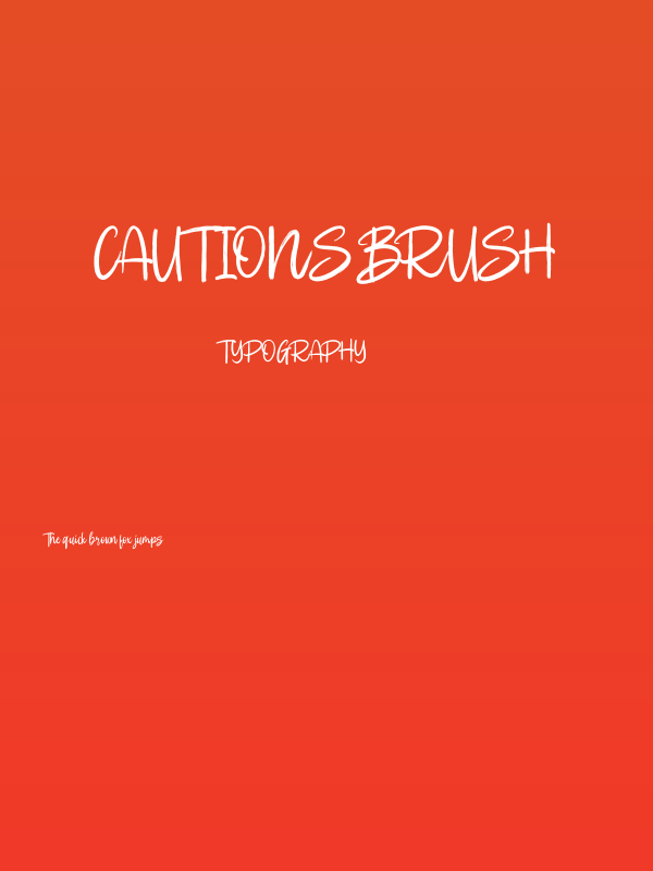Cautions Brush Poster