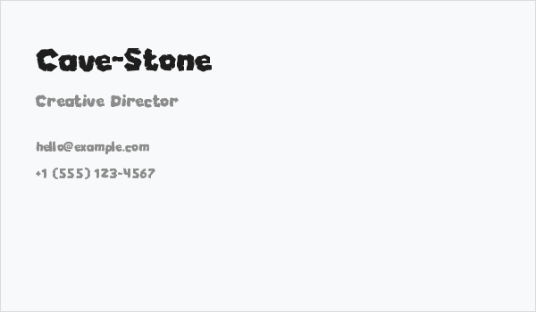 Cave-Stone Business Card