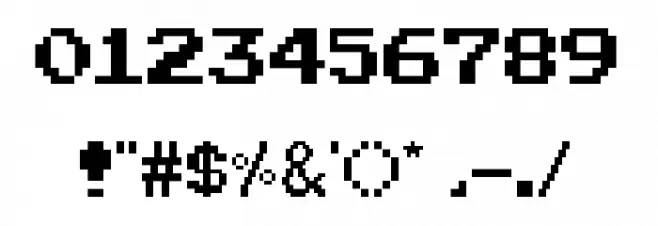 Cave Story Regular Font OTHER CHARS